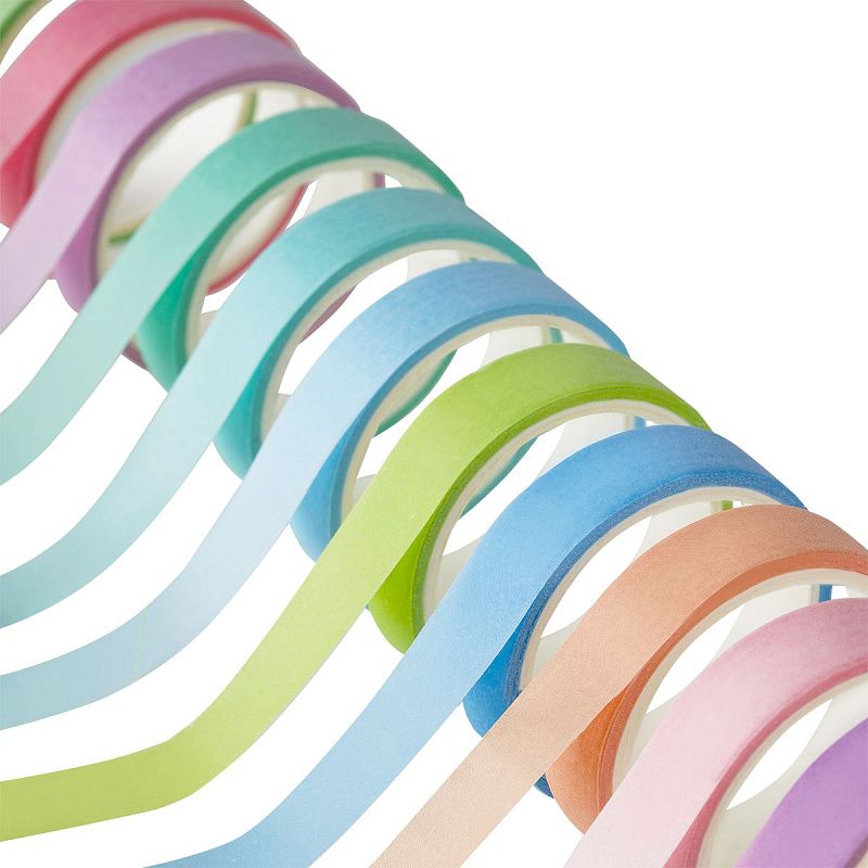 Набор клейких декоративных лент MESHU "Macaron", 12шт