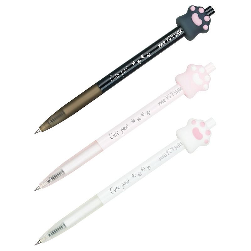 Карандаш механический MESHU "Bunny", 0,7мм, ассорти, с топпером 