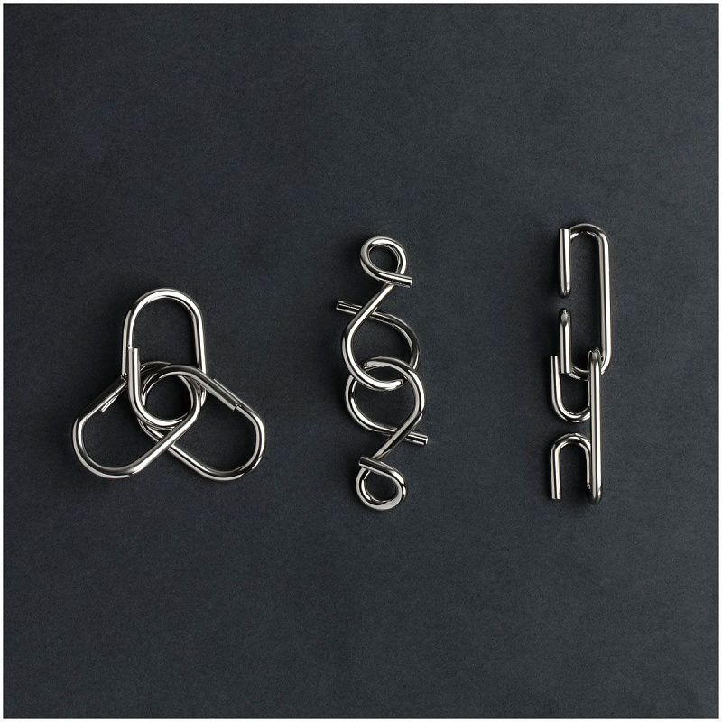 Головоломка металлическая малая ТРИ СОВЫ, ассорти, 2 уровень сложности 