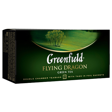 Чай Greenfield "Flying Dragon", зеленый, 25 фольг. пакетиков по 2г