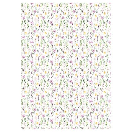 Упаковочная бумага глянц. 70*100см, MESHU "Bouquet", 80 г/м2, ассорти, 4 дизайна