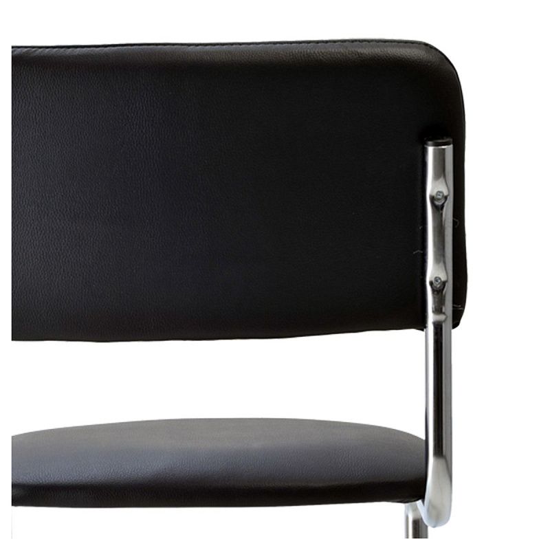 Стул Helmi HL-F07 "Sylwia", каркас металл хром, экокожа, черный, BOX1