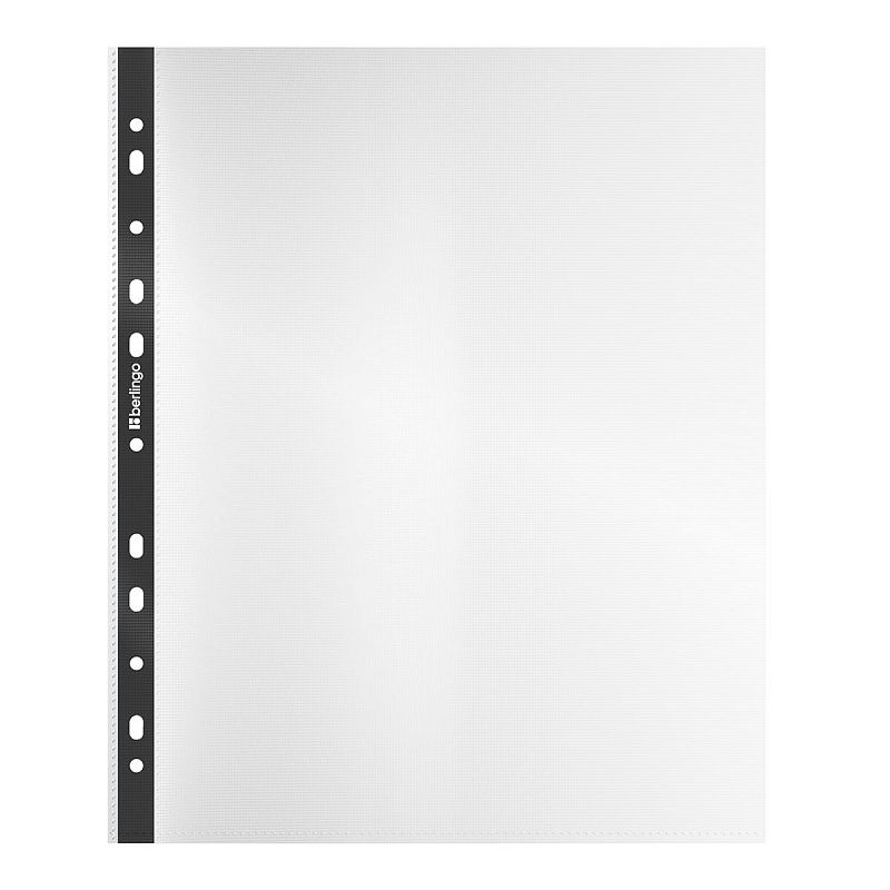 Папка-вкладыш с перфорацией Berlingo "Squares", А4, 40мкм, рельефная текстура, матовая, с цветным корешком, ассорти 