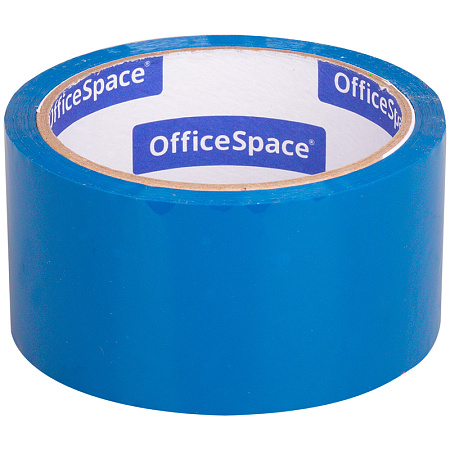 Клейкая лента упаковочная OfficeSpace, 48мм*40м, 45мкм, синяя, ШК