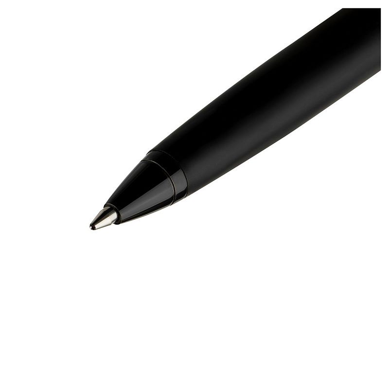 Ручка шариковая Luxor "Nero" синяя, 1,0мм, корпус черный, поворотный механизм, футляр 