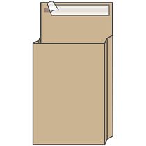 Пакет почтовый C4, UltraPac, 229*324*40мм, коричневый крафт, отр. лента, 130г/м2