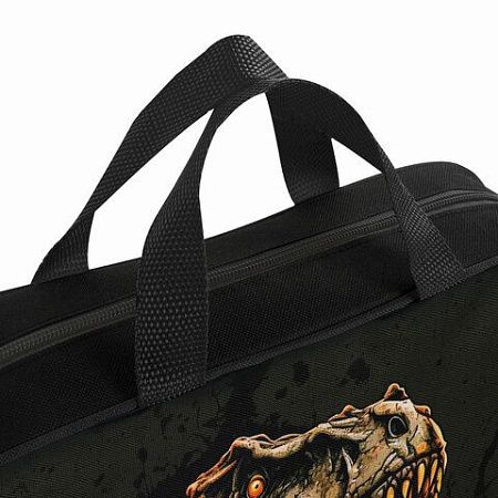 Папка на молнии с ручками BRAUBERG А4, 1 отделение, полиэстер, 80мм, Dino attack, 272179 