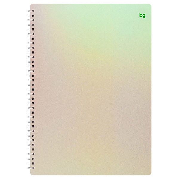 Тетрадь 80л., А4, клетка, на гребне BG "Сияние", пластиковая обложка, белый