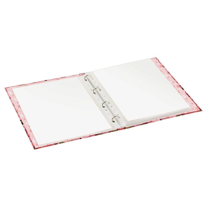 Папка-портфолио 7БЦ А4 BG, на 4 кольцах, для школьницы "Котёнок в цветах", 20 файлов 