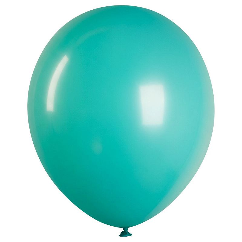 Воздушные шары,  50шт., М12/30см, MESHU, пастель, бирюзовый