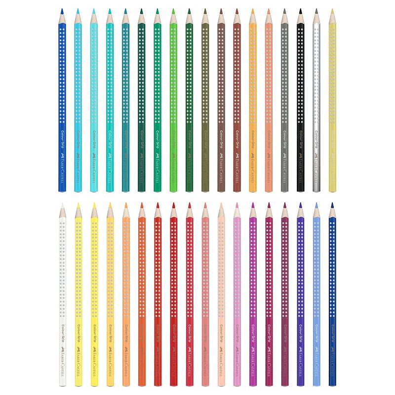 Карандаши цветные Faber-Castell "Grip", 36цв., трехгран., заточен., картон., европодвес