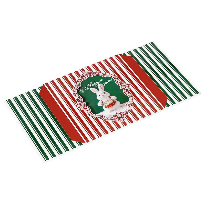 Коробка складная подарочная MESHU "Праздничные игрушки", (28*28*28см), выб лак