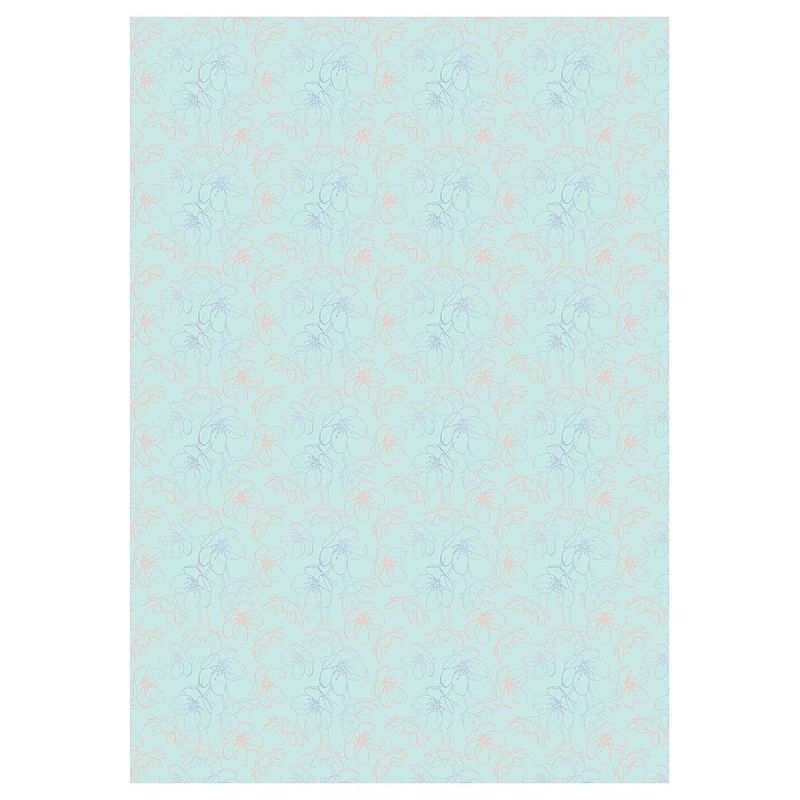 Упаковочная бумага глянц. 70*100см, MESHU "Grace twigs", 80 г/м2, ассорти, 5 дизайнов