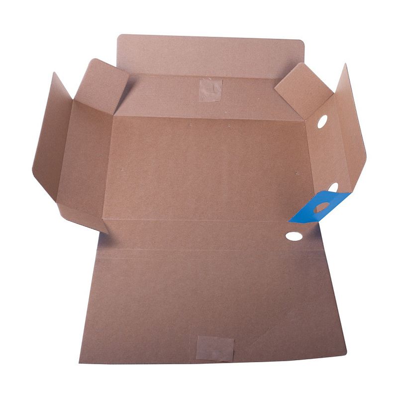 Папка архивная с завязками OfficeSpace, микрогофрокартон, 75мм, синий, до 700л. 