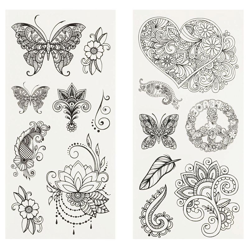 Наклейка-тату MESHU "Smooth", 23*9см, инд. уп., европодвес