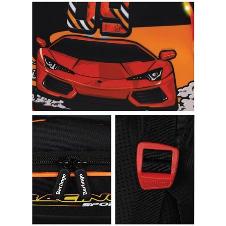 Рюкзак Berlingo Kids "Racing sport" 36*27*12см, 1 отделение, 2 кармана, эргономичная спинка, LED кант 