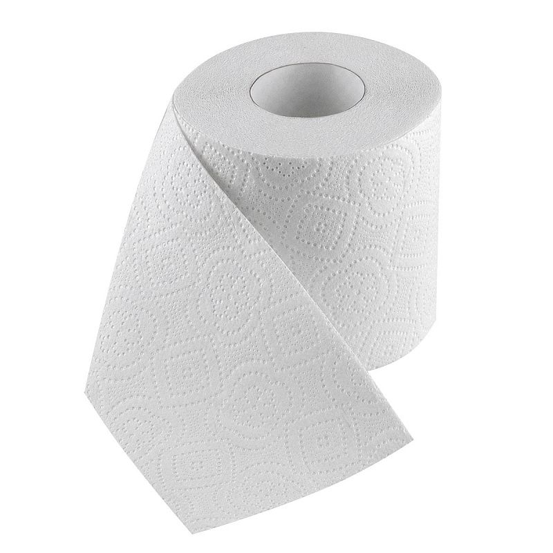 Бумага туалетная OfficeClean 2-слойная, 4шт., тиснение, белая 
