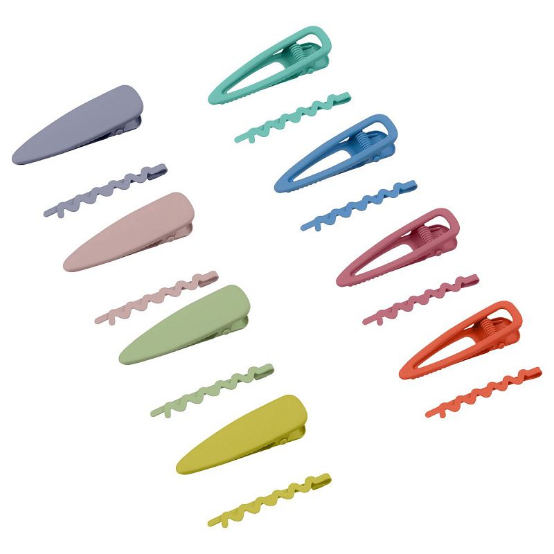 Заколки для волос MESHU, прищепка и невидимка, ассорти, 4шт.,4/5см, европодвес