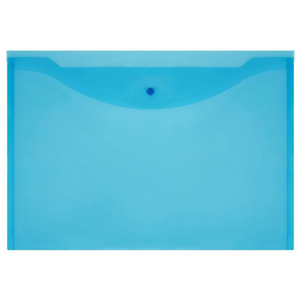 Папка-конверт на кнопке OfficeSpace А3, 180мкм, синяя