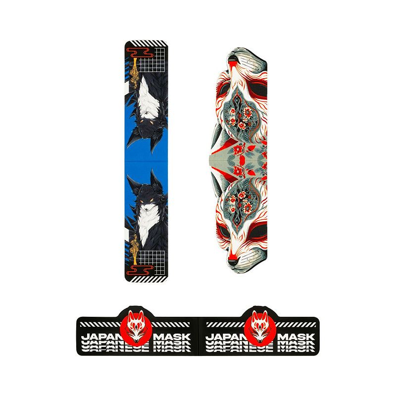 Закладки магнитные для книг, 3шт., MESHU "Kitsune", матовая ламинация, фольга 