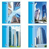 Тетрадь А5, 48 л., BRAUBERG, клетка, обложка картон, МЕГАПОЛИС, 402777