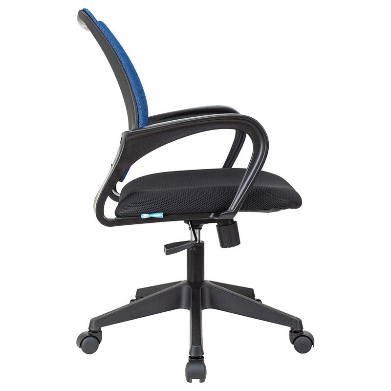 Кресло оператора Helmi HL-M95 (695) "Airy", спинка сетка синяя/сиденье ткань TW черная, механизм качания