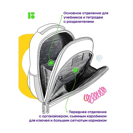 Ранец Berlingo Expert Plus "T-Rex style" 37*28*16см, 2 отделения, 2 кармана, анатомическая спинка 