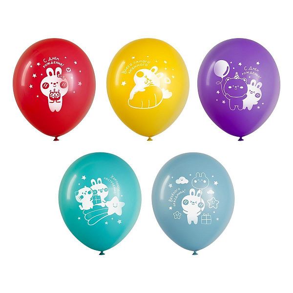 Воздушные шары, 25шт., М12/30см, MESHU "Happy day", пастель, ассорти