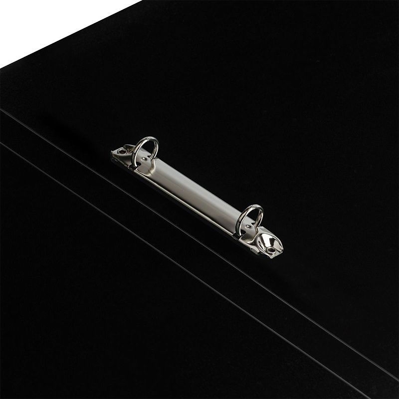 Папка на 2 кольцах СТАММ "Герб" А4, 25мм, 700мкм, пластик, черный 