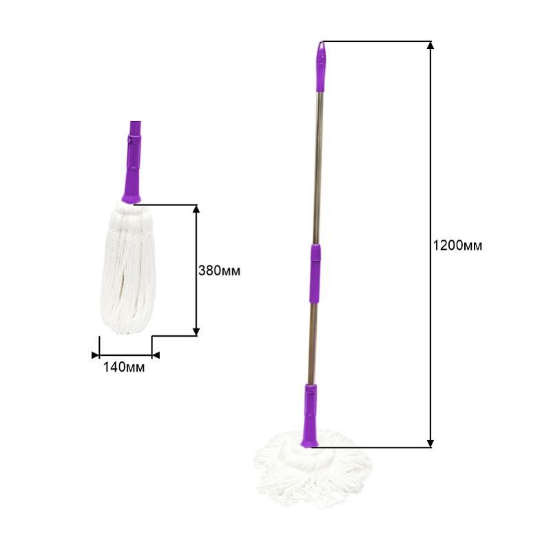 Швабра самоотжимная OfficeClean Professional, телеск. ручка 120см, насадка МОП микрофибра 38см