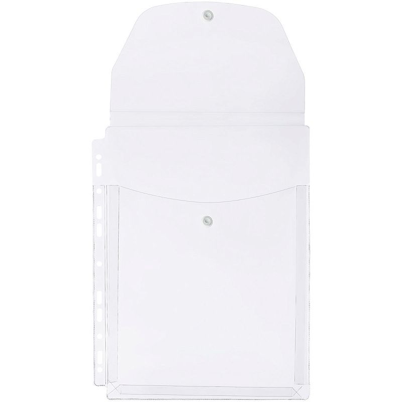 Папка-вкладыш с перфорацией на кнопке OfficeSpace А4, ПВХ, 180мкм, глянцевая, расширяющаяся до 250л. 