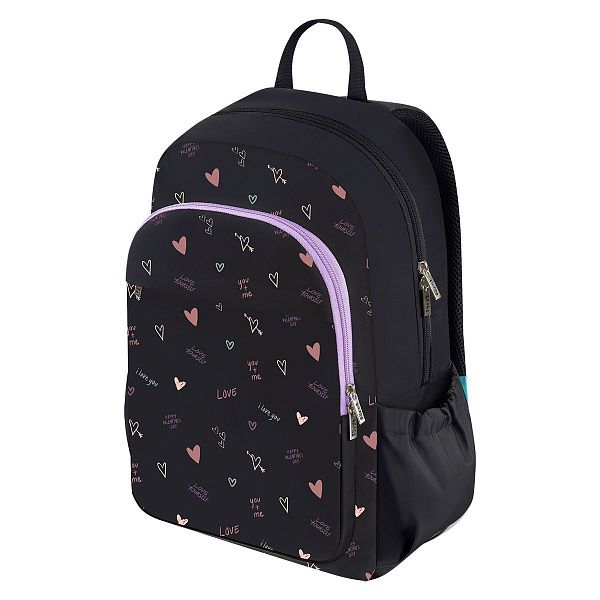 Рюкзак Först Easy Start "Hearts" 44*31*14см, 2 отделения, 3 кармана, уплотненная спинка