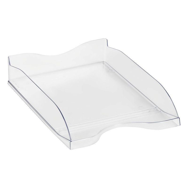 Лоток для бумаг горизонтальный СТАММ "Тропик", прозрачный