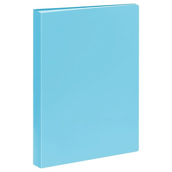 Папка с 40 вкладышами СТАММ А4, 21мм, 500мкм, пластик, пастель, голубая
