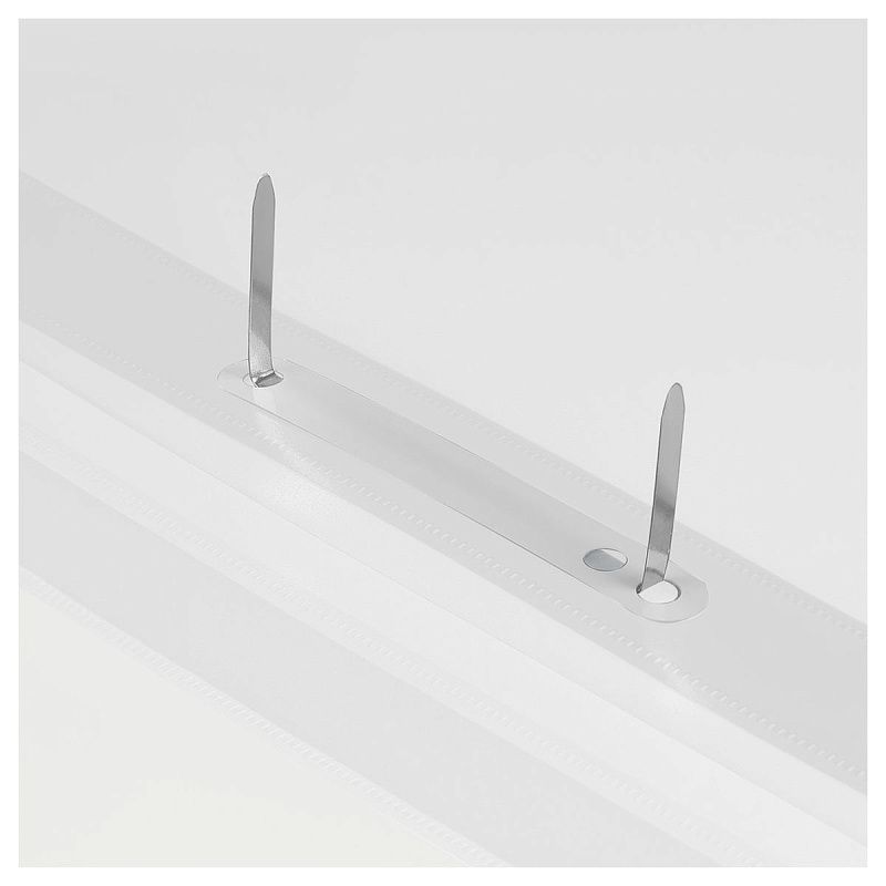 Папка-скоросшиватель пластик. перф. СТАММ "Сияние" А4, 180мкм, белый с прозр. верхом 