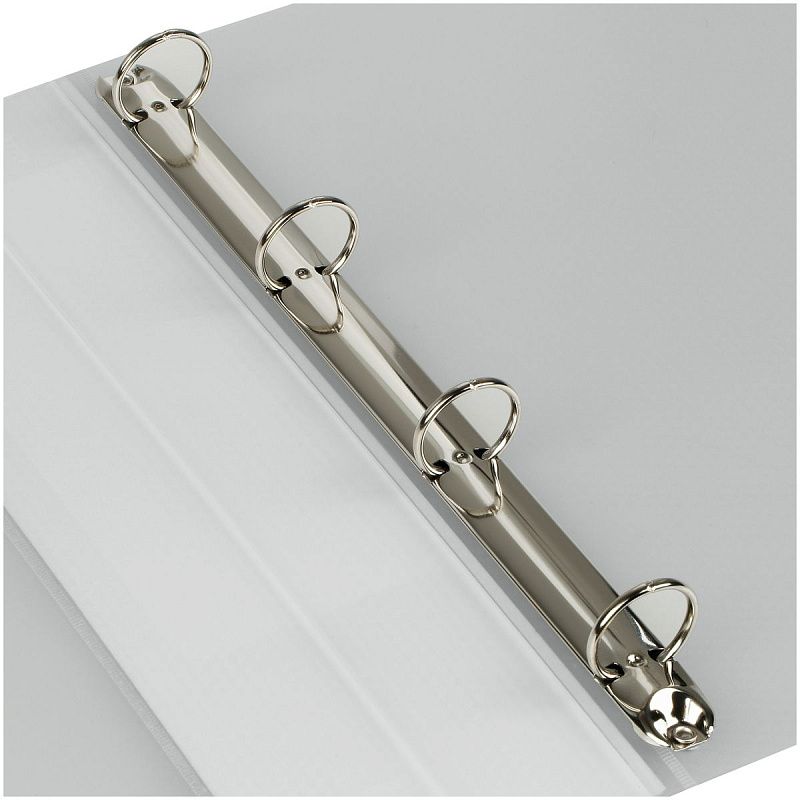 Папка на 4 кольцах СТАММ "Кристалл" А4, 25мм, 700мкм, пластик, бесцветная 