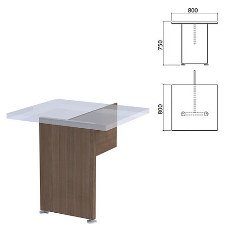 Каркас модуля стола приставного "Приоритет", 800х800х750 мм, лагос, К-920, К-920 лагос