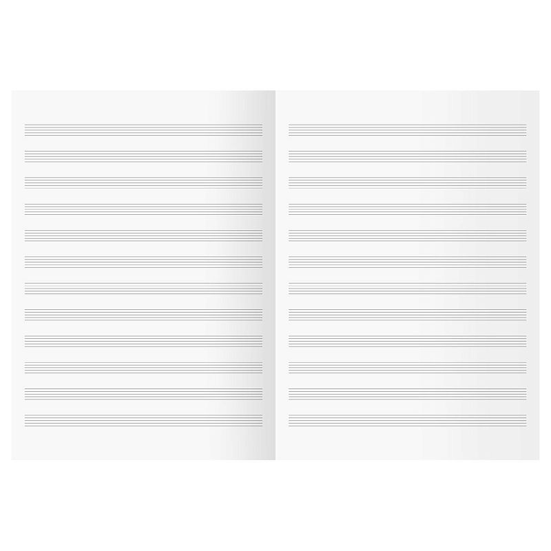 Тетрадь для нот 24л., А4, на скрепке BG "Антрацит", (вертик.)