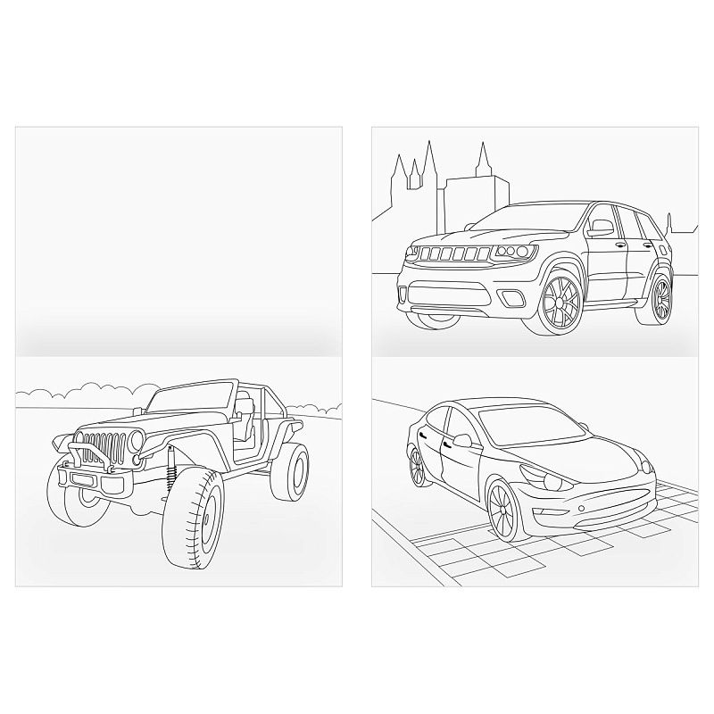 Раскраска А4,  8 стр., ТРИ СОВЫ "Для мальчика"