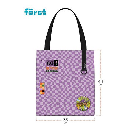 Сумка-шоппер Först "Hypno style" 40*35см, 1 отделение 