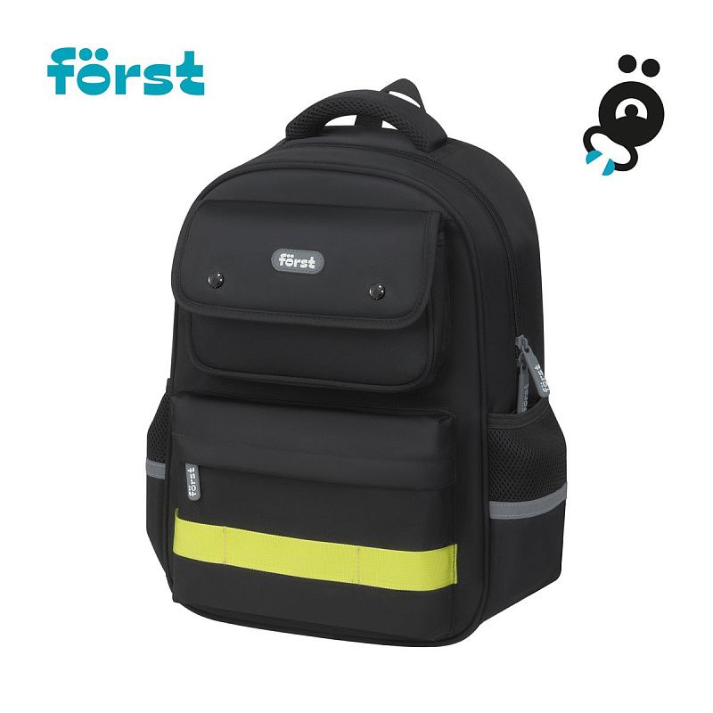 Рюкзак Först F-Color "Lime" 39,5*28,5*14см, 1 отделение, 4 кармана, уплотненная спинка 