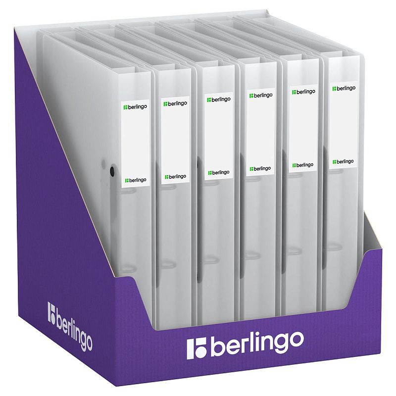 Папка на 2 кольцах Berlingo "No Secret", 40мм, 700мкм, полупрозрачная, D-кольца, с внутр. карманом 