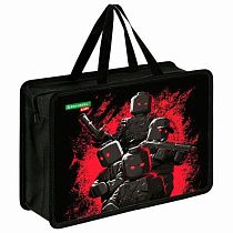 Папка на молнии с ручками BRAUBERG KIDS А4, 1 отделение, пластик, 100 мм, "Terrible fighters", 273377