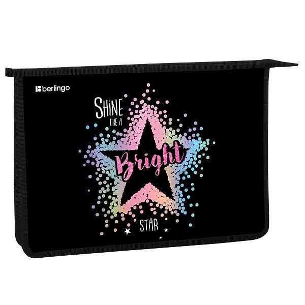 Папка для тетрадей 1 отделение, А4 Berlingo "Bright star", 340*245*40 мм, пластик, на молнии