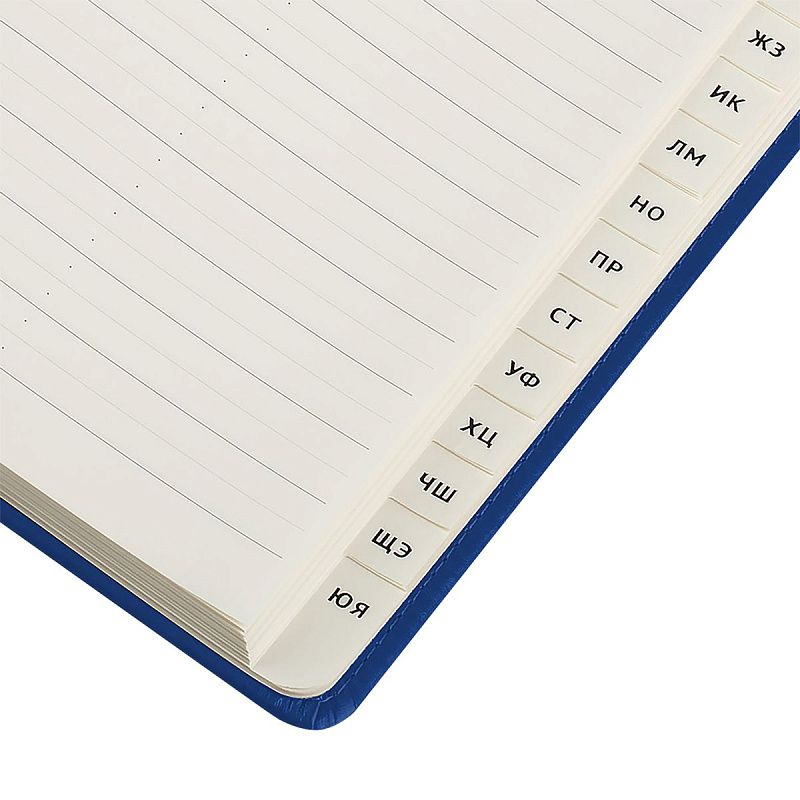 Телефонная книга А5, 80л., кожзам, BG "Winner. Bright blue", с вырубкой