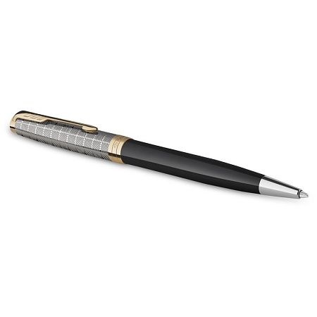 Ручка шариковая Parker "Sonnet Premium Metal&Black GT" черная, 1,0мм, поворот., подарочная упаковка 
