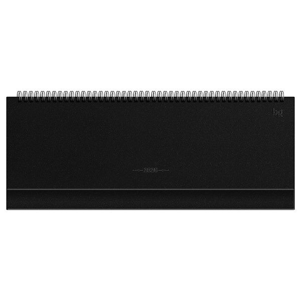 Планинг датированный 2026г., 64л., 330*130мм, балакрон, BG "Ariane.Black", чёрный, отд.фольгой