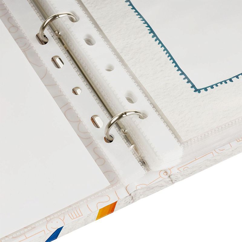 Папка-портфолио 7БЦ А4 BG, на 4 кольцах для дошкольника, 20 файлов, 10 вкладышей 