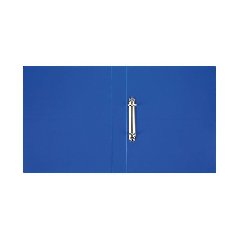 Папка на 2 кольцах СТАММ А4, 40мм, 500мкм, пластик, синяя 