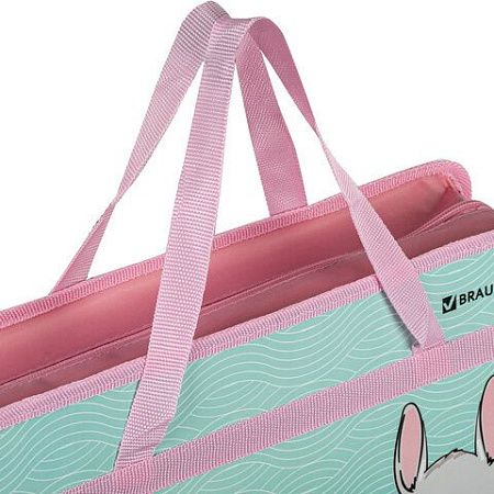 Папка на молнии с ручками BRAUBERG А4, 1 отделение, пластик, 80 мм, "BEST PALS", 271467 
